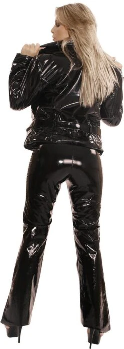 Zwarte Lak Jas Van Ledapol 1272 -Rimba Winkel 1272a