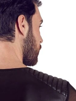 Nauwsluitend Wetlook Hemd In Bikerstijl Van NEK -Rimba Winkel 21614001701 det b