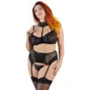 Plus Size Kanten Jarretel Lingerie Set Van Cottelli Collection Plus -Rimba Winkel 2212951 01