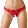 Rode Riostring Van Verleidelijk Kant Met Open Kruis Van Cottelli Collection Lingerie -Rimba Winkel 23200023021 rio string 1