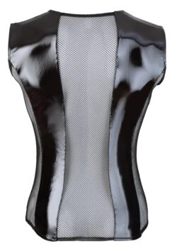 Vinyl Shirt With Net Inserts By Black Level 16 Vinyl Shirt With Net Inserts By Black Level -Rimba Winkel 28903801701 hollow rs