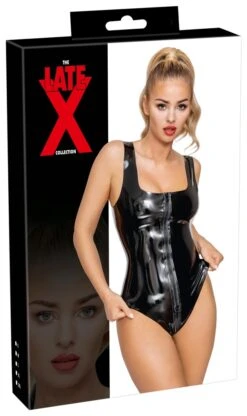 Beautiful Black Simple Latex Body With 2-way Zip From The Square Neckline To Above The Bottom -Rimba Winkel 29013401021 verp