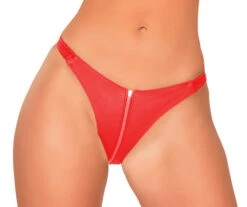 Zwart Lederen String Met Rits Van Ledapol 5590 -Rimba Winkel 5590 neu rot