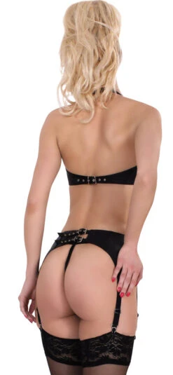 Black Leather Garter Belt By Ledapol -Rimba Winkel 5926 bh 5848 strapse hi detail