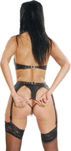 Black Nappa Leather String With Open By Ledapol -Rimba Winkel 668b 1