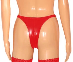 Datex Latex Slip Met Open Kruis Van Insistline 9002 -Rimba Winkel 9002 rot hinten puppe