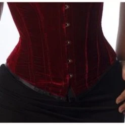 Underbust Corset - Velvet By Erotex Made In Germany -Rimba Winkel EC005 red velvet