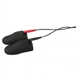 Silicone Noir 'Explorer' Electro Finger Sleeves By Electrastim -Rimba Winkel EM3108 Silicone Noir Explorer Electro Finger Sleeves 2 1