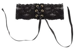 Zwart Kanten Halsband Met Satijnen Lintvetersluiting Van Cottelli Collection -Rimba Winkel Lace choker cottelli collection e