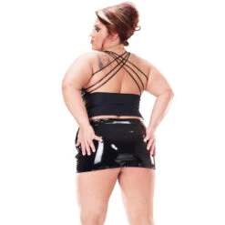 Ledapol PVC Hipster Mini Rokje -Rimba Winkel Ledapol Vinyl Mini skirt 1735 plus