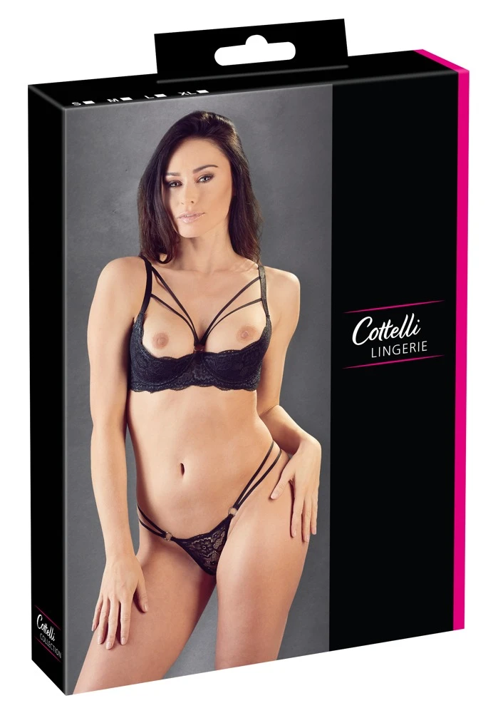 Cottelli Collection Kwart Cup BH Met String Van Cottelli Lingerie 11 Cottelli Collection Kwart Cup BH Met String Van Cottelli Lingerie - Afbeelding 9