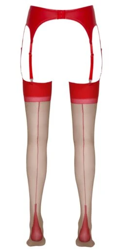 Cottelli Collection Stockings Skin/red With A Seam At The Back And A Cuban Heel By Cottelli Legwaer -Rimba Winkel Stockings cuban heel red 25403395641 1