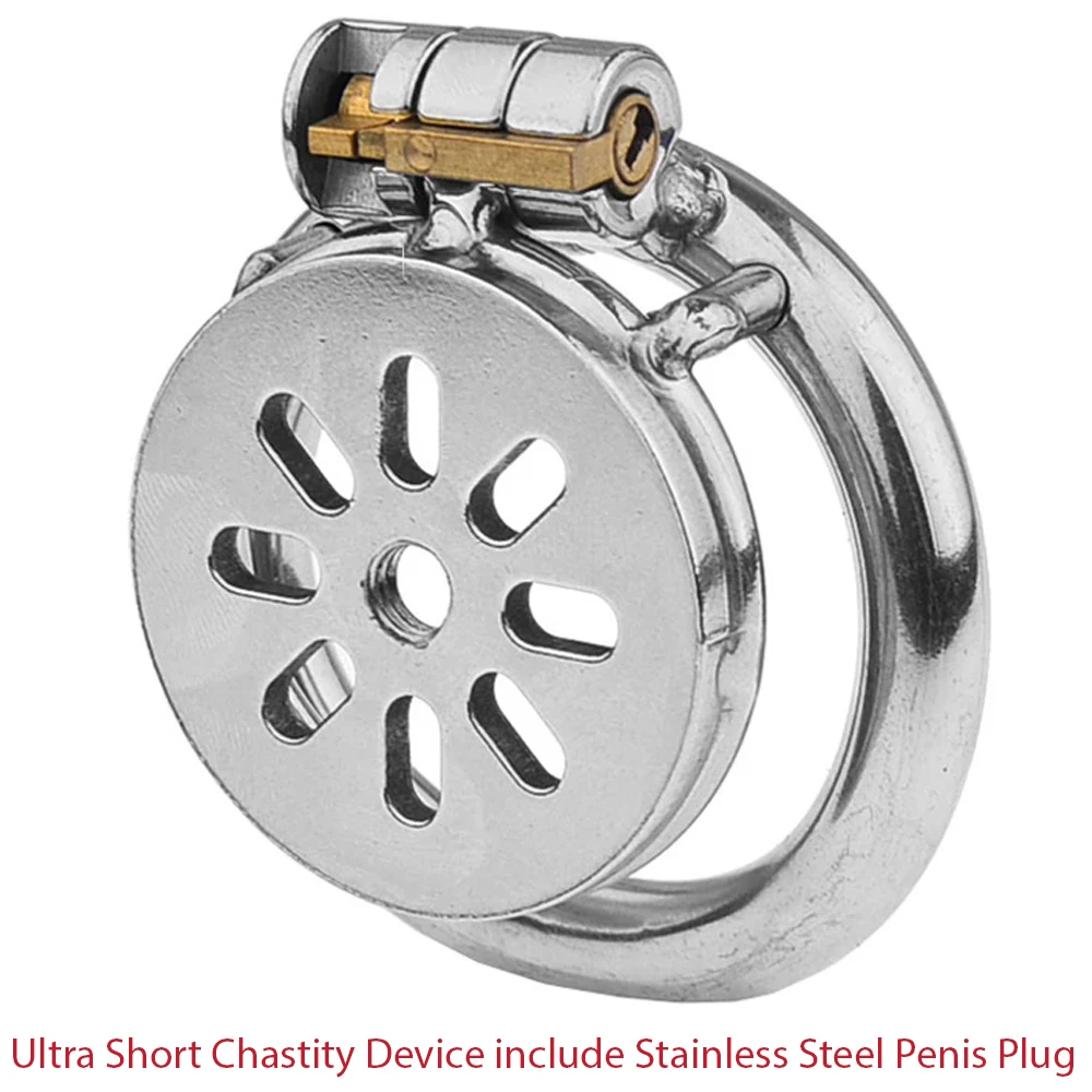 Ultra Korte Kuisheidskooi Met RVS Penis Plug 5 Ultra Korte Kuisheidskooi Met RVS Penis Plug - Afbeelding 3