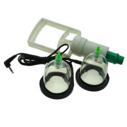 Electro Tepel Zuiger Set Van FM ElectroSex -Rimba Winkel Vacuum Breast nipple E Stim set