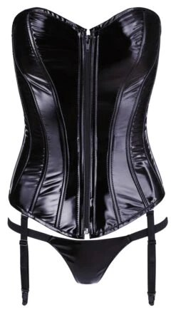 Strapless Vinyl Corsage Met Volle Cups Van Black Level -Rimba Winkel Vinyl Corset 28406421062