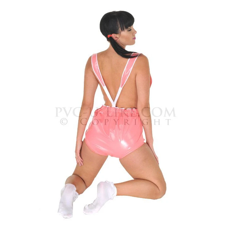 ABDL Dungeree Broek van PVC-U-Like 6 ABDL Dungeree Broek van PVC-U-Like - Afbeelding 4
