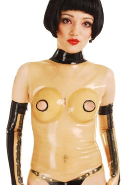 Anita Berg AB4212 Latex Top / Blouse Tepelvrij -Rimba Winkel ab4212 Detail