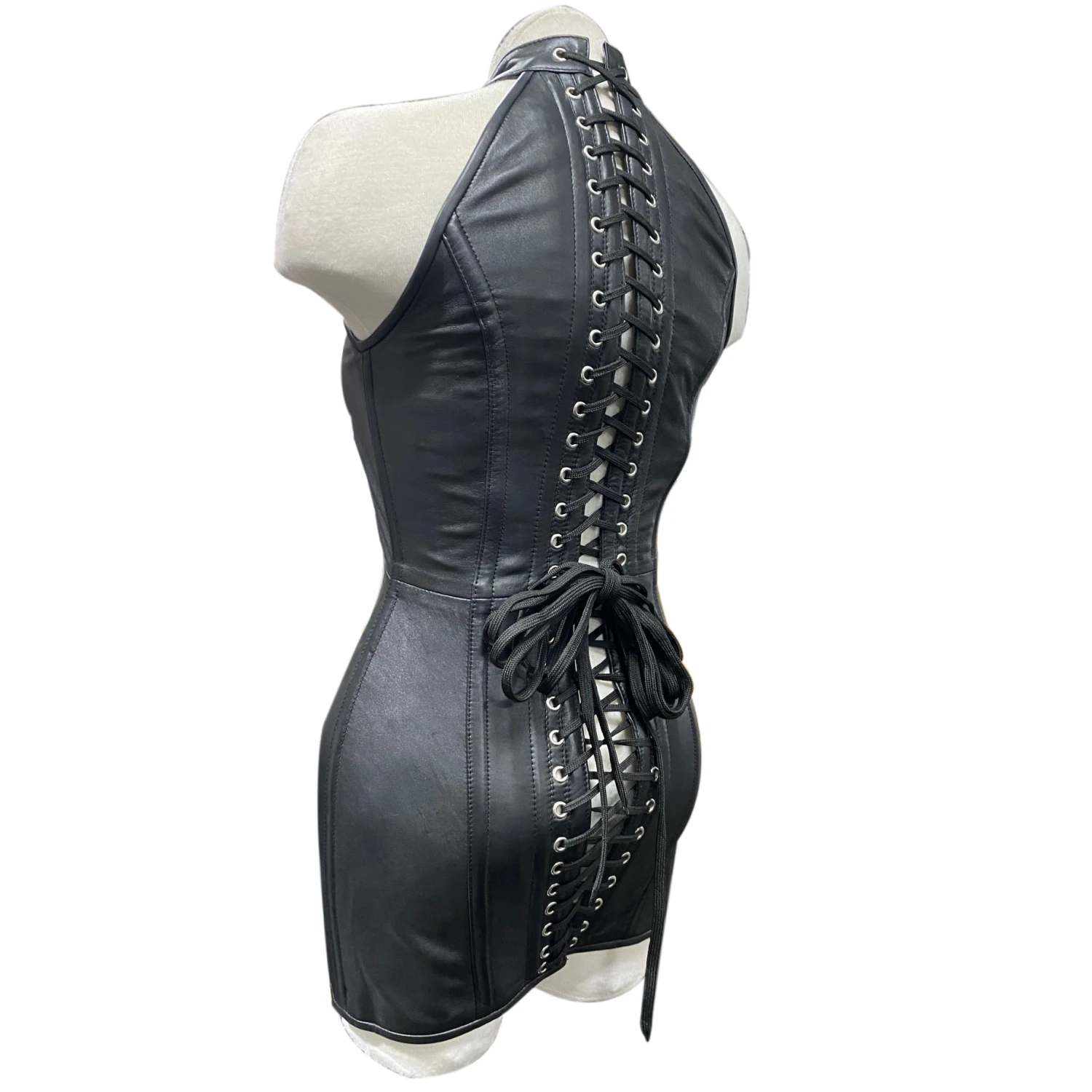 Leather Halterline Corset Dress 6 Leather Halterline Corset Dress - Afbeelding 4