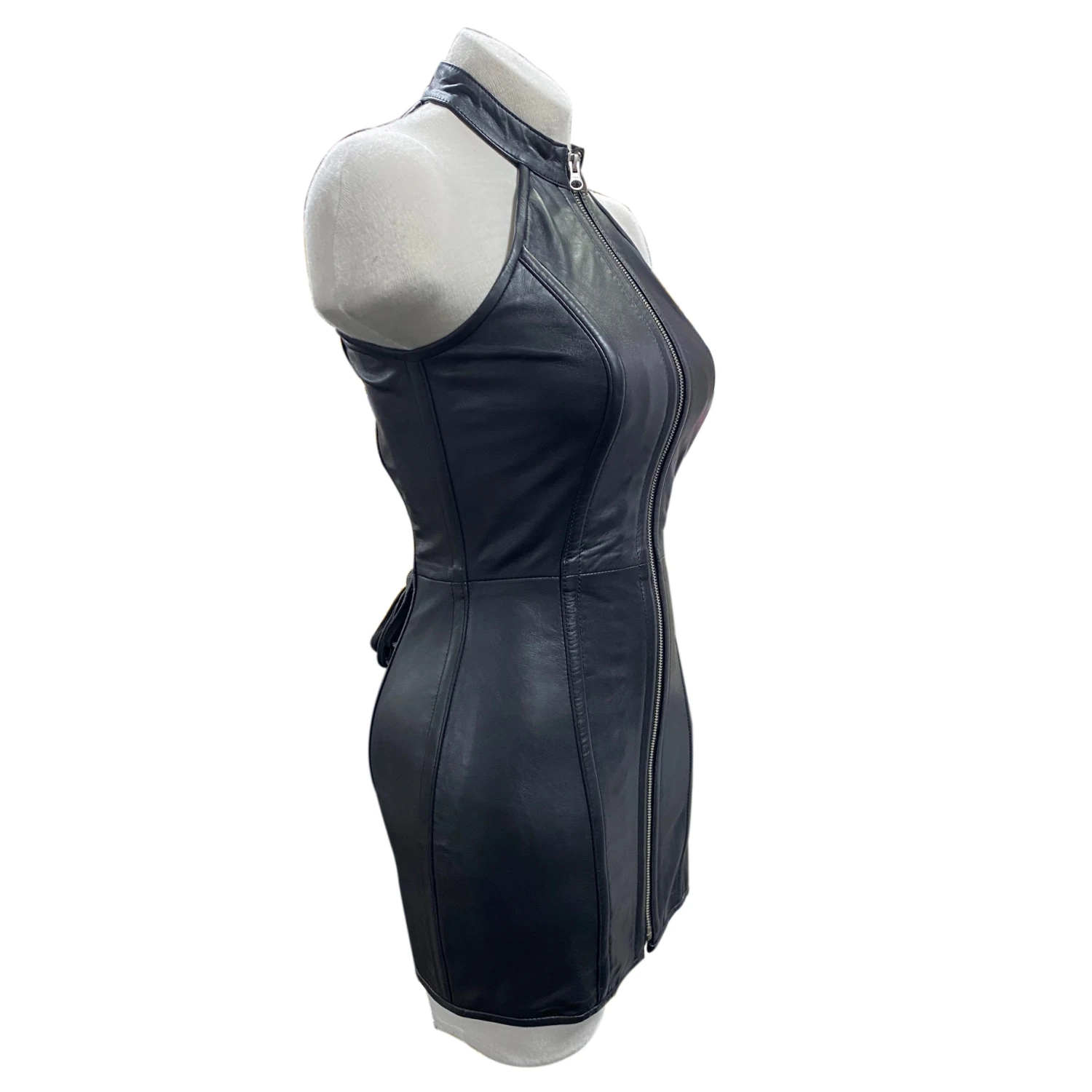 Leather Halterline Corset Dress 5 Leather Halterline Corset Dress - Afbeelding 3
