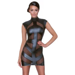Cottelli Collection Matte Look-Transparent Powernet Dress By Cottelli PARTY
