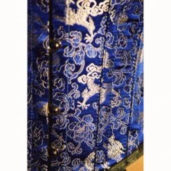 Zijden Corset Met Blauw/Gouden Chinese Draak-design Van Erotex -Rimba Winkel draakseid blue2