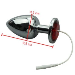 FM Electroseks ElectroSex Ø 43 Mm Uni-Polare E-Stim Jewel Anaal Plug -Rimba Winkel e stim plug largel