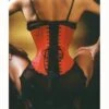 Rood Satijnen Halfborst Victoriaans Corset Ec005 Made In Germany