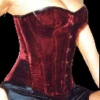 Nobles Bordeaux Velvet Overbust Corsets Plus-Size