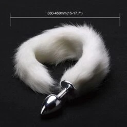 Fox Tail Plug White - Diameter 42mm, Inbrengbare Lengte 70mm -Rimba Winkel foxtail 3330027 07
