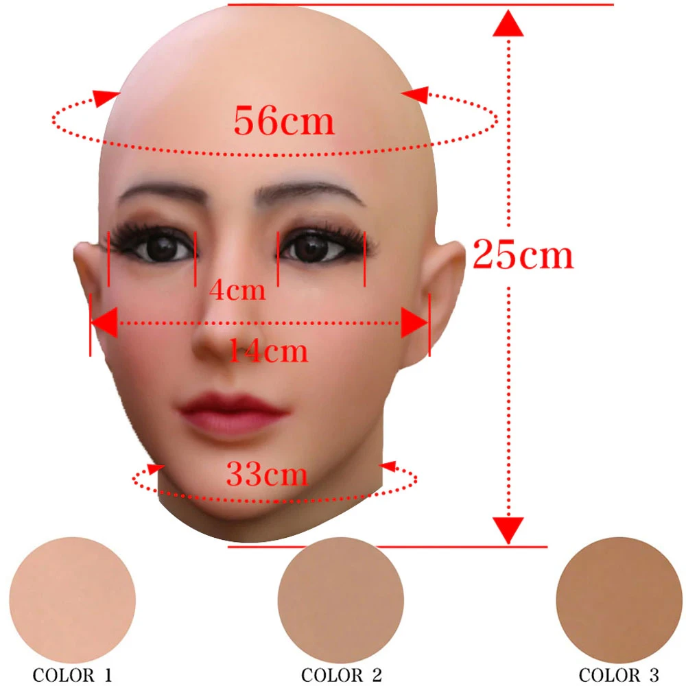 Realistische Siliconen Crossdressing/Travestie Gezichtsmasker 4 Realistische Siliconen Crossdressing/Travestie Gezichtsmasker - Afbeelding 2