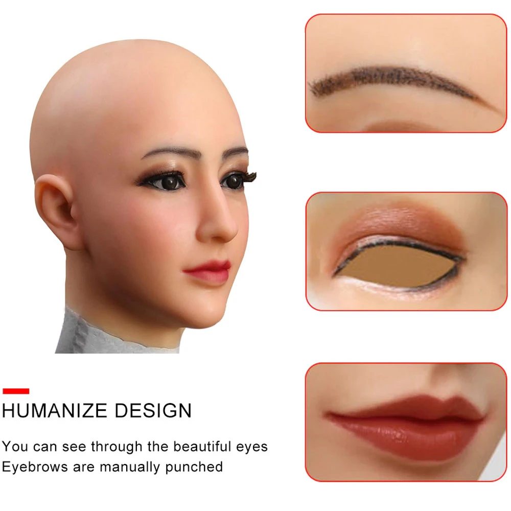 Realistische Siliconen Crossdressing/Travestie Gezichtsmasker 5 Realistische Siliconen Crossdressing/Travestie Gezichtsmasker - Afbeelding 3