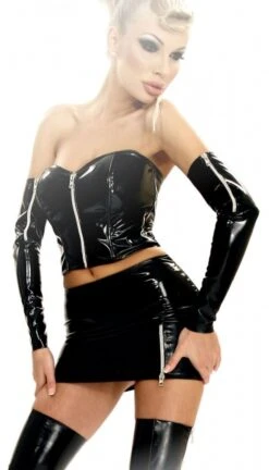 Strakke Datex Latex Mini Rok Van Insistline 9041 -Rimba Winkel il 9041 l black datex mini skirt size large 14034