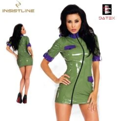 Sexy Militair Datex Mini Jurk Van Insistline 9226