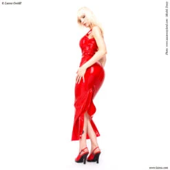 Lange Latex Jurk Van Latexa -Rimba Winkel la 3041red 06