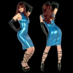 Latex Jurk Met A-lijn Van Latexa #3055 -Rimba Winkel la 3055 latex minidress 3464