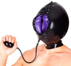 Inflatable Latex Hood With 2 Zippers By Latexa -Rimba Winkel la 3172 02