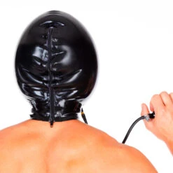 Inflatable Latex Hood With 2 Zippers By Latexa -Rimba Winkel la 3172 05