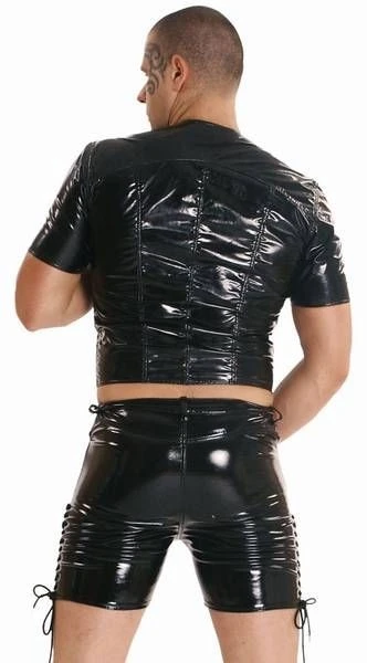 Zwart Heren Lak Shirt Van Ledapol 1453 6 Zwart Heren Lak Shirt Van Ledapol 1453 - Afbeelding 4