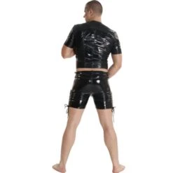 Rood Heren Lak Shirt Maat Large Van Ledapol 1453 -Rimba Winkel le 1453 red l red men s pvc shirt size large 26096