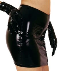 Zwart Vinyl Mini Rokje Van Ledapol 1558 -Rimba Winkel le 1558 ledapol vinyl mini skirt 1558 22328