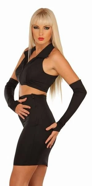 Zwarte Stretch Rok Van Ledapol 3017 5 Zwarte Stretch Rok Van Ledapol 3017 - Afbeelding 3