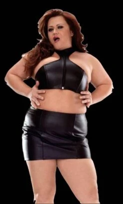 Zwart Lederen Rok Van Ledapol 5587 -Rimba Winkel le 5587 blk black leather skirt 5587 4787