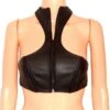 Zwarte Lederen Top Van Ledapol 5591