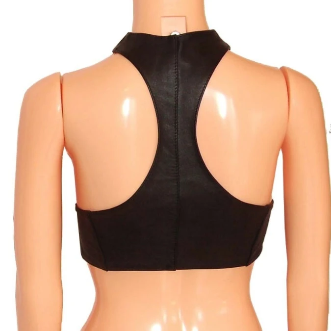 Zwarte Lederen Top Van Ledapol 5591 4 Zwarte Lederen Top Van Ledapol 5591 - Afbeelding 2