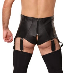 Lederen Jarretel Herenslip van Ledapol -Rimba Winkel le 5698 02