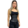 Carmen Luxe Zwart Lederen Onderborst Corset 1 Carmen Luxe Zwart Lederen Onderborst Corset -Rimba Winkel leather corset front 1