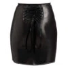 Lederen Geveterde Mini Rok By Carmen