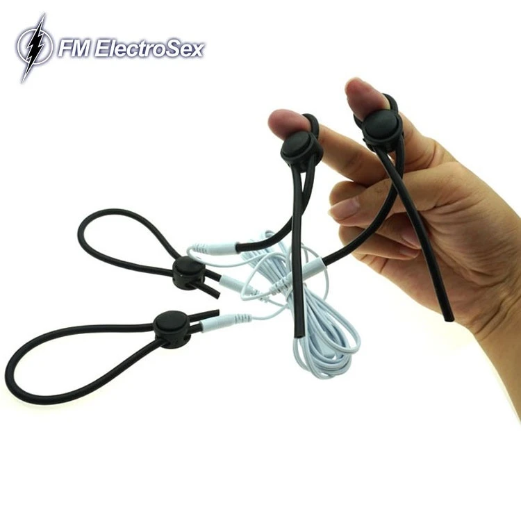 Electro-sex Double Cock Rings Nipple Ring 3 Electro-sex Double Cock Rings Nipple Ring