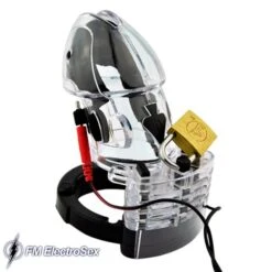 FM Electrosex Verstelbare Electro E-stim Kuisheidskooi -Rimba Winkel mae fm 179 fm electrosex adjustable electro chastity corona cock cage 26086