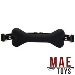 MAE-Toys Silicone Bone Gag Zwart -Rimba Winkel mae sm 194b mae toys silicone bone gag black 26386